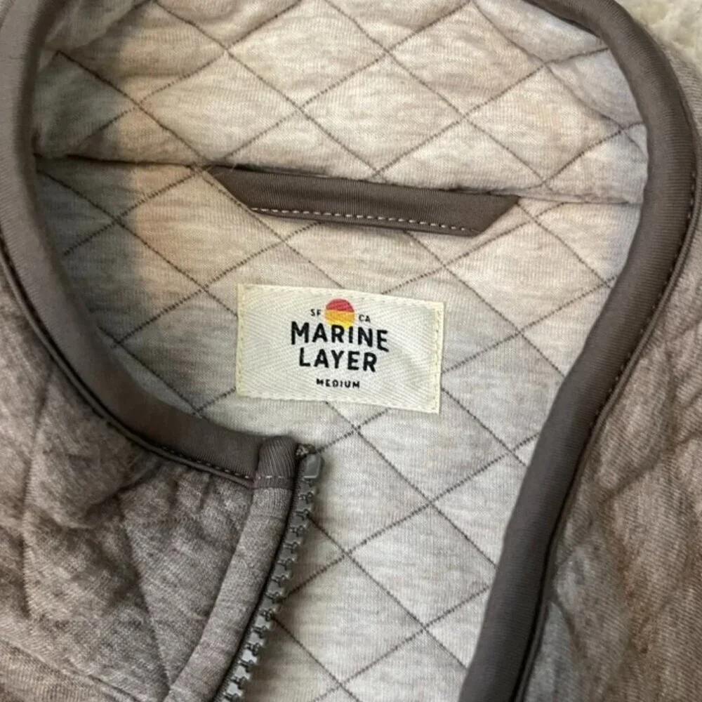 Marine Layer Oatmeal Colorblock Heavyweight Corbet Pullover Size Medium